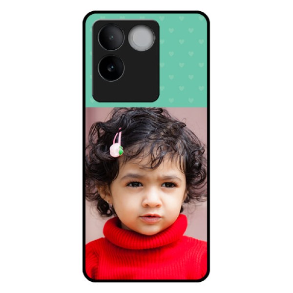iQOO Z7 Pro 5G Custom Glass Phone Case - Lovers Picture Design