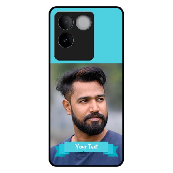 iQOO Z7 Pro 5G Custom Glass Phone Case - Blue Color Design
