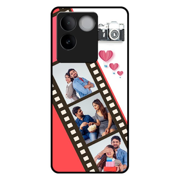 iQOO Z7 Pro 5G Custom Glass Phone Case - 3 Image Holder With Film Reel iQOO Z7 Pro 5G Custom Glass Phone Case - 3 Image Holder With Film Reel