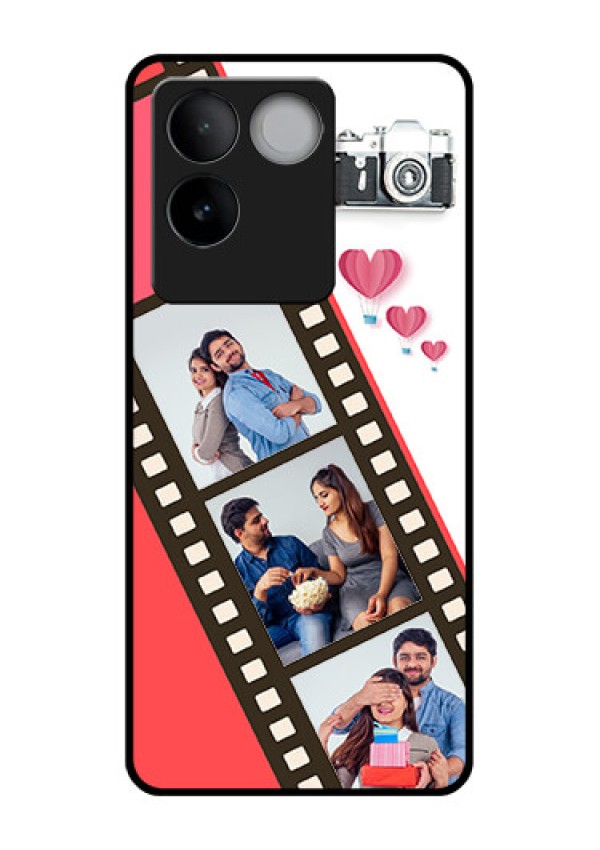 iQOO Z7 Pro 5G Custom Glass Phone Case - 3 Image Holder With Film Reel