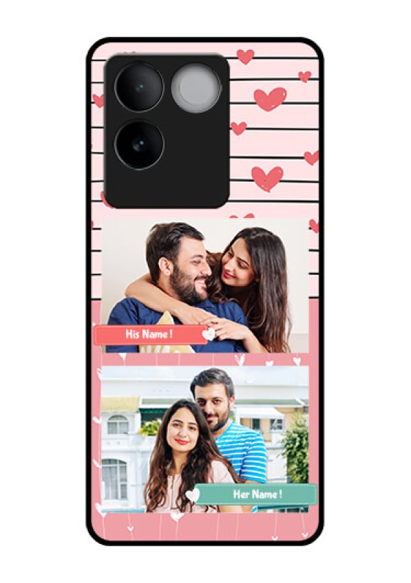 iQOO Z7 Pro 5G Custom Glass Phone Case - Photo With Heart Design