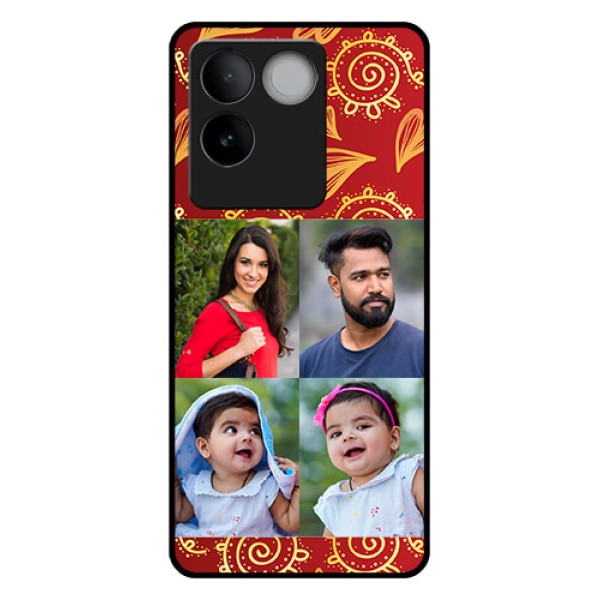 iQOO Z7 Pro 5G Custom Glass Phone Case - 4 Image Traditional Design
