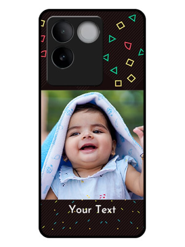 Custom iQOO Z7 Pro 5G Custom Glass Phone Case - With Confetti Birthday Design