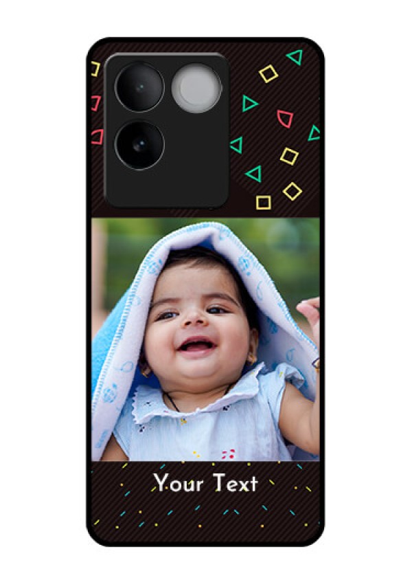 iQOO Z7 Pro 5G Custom Glass Phone Case - With Confetti Birthday Design