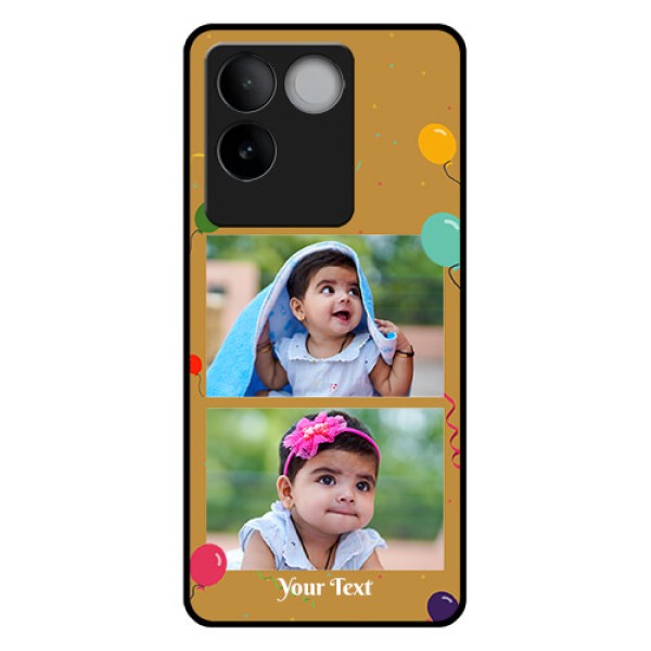 iQOO Z7 Pro 5G Custom Glass Phone Case - Image Holder With Birthday Celebrations Design iQOO Z7 Pro 5G Custom Glass Phone Case - Image Holder With Birthday Celebrations Design
