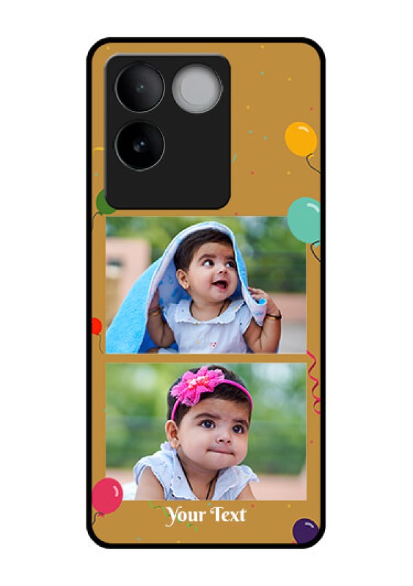 iQOO Z7 Pro 5G Custom Glass Phone Case - Image Holder With Birthday Celebrations Design