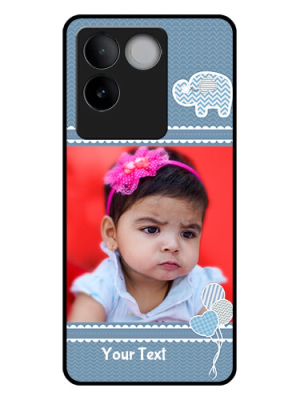 Custom iQOO Z7 Pro 5G Custom Glass Phone Case - With Kids Pattern Design