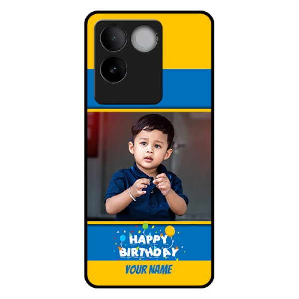 iQOO Z7 Pro 5G Custom Glass Phone Case - Birthday Wishes Design