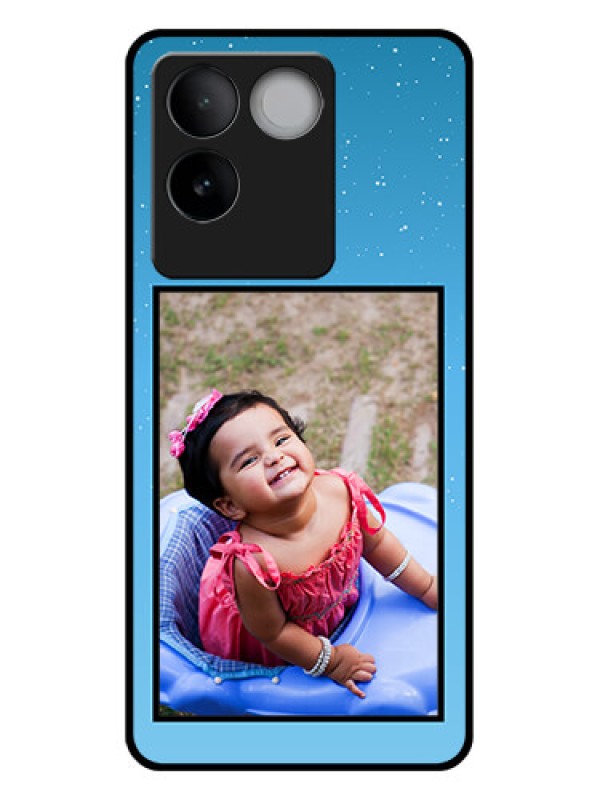 Custom iQOO Z7 Pro 5G Custom Glass Phone Case - Wave Pattern Colorful Design