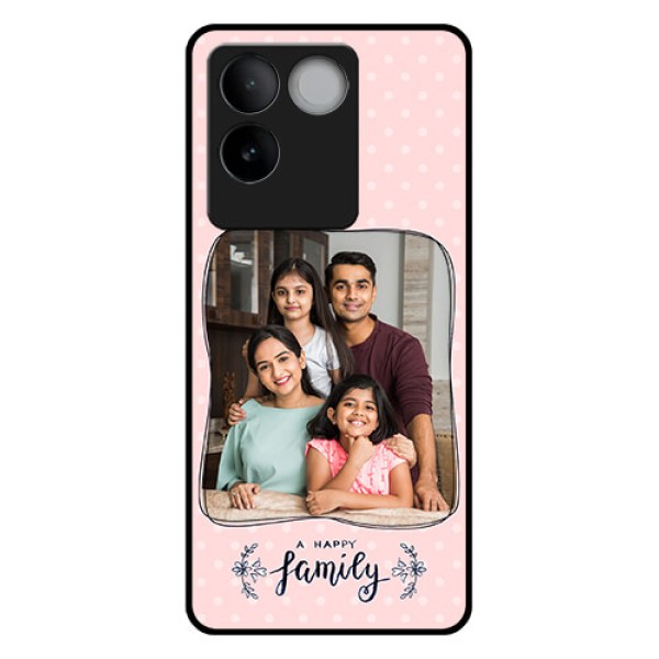 iQOO Z7 Pro 5G Custom Glass Phone Case - Family With Dots Design
