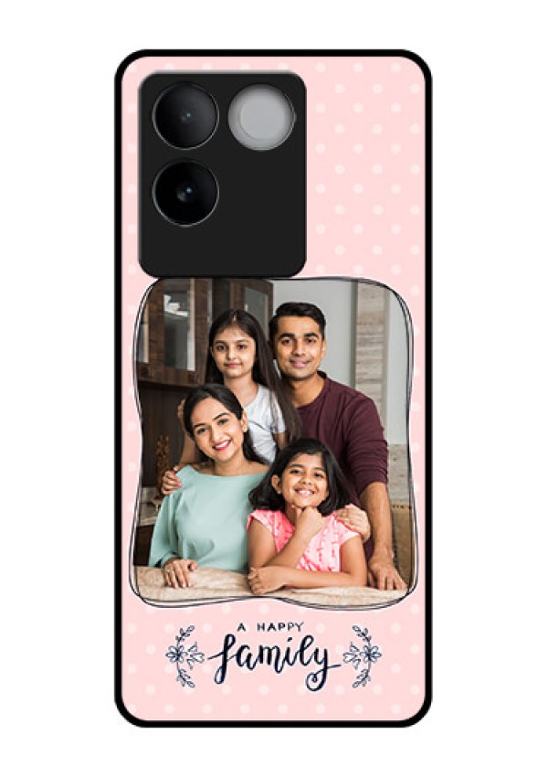 iQOO Z7 Pro 5G Custom Glass Phone Case - Family With Dots Design