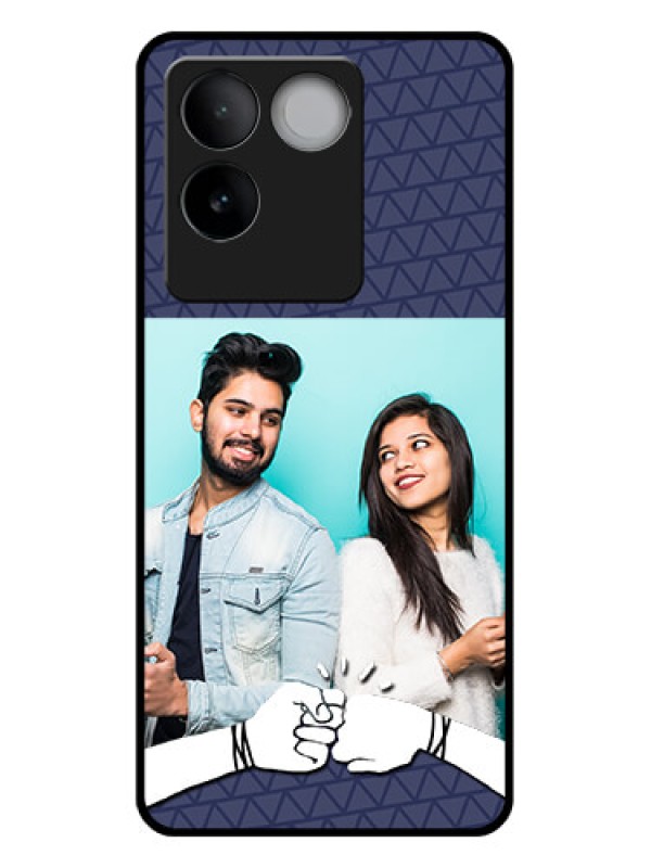 Custom iQOO Z7 Pro 5G Custom Glass Phone Case - With Best Friends Design