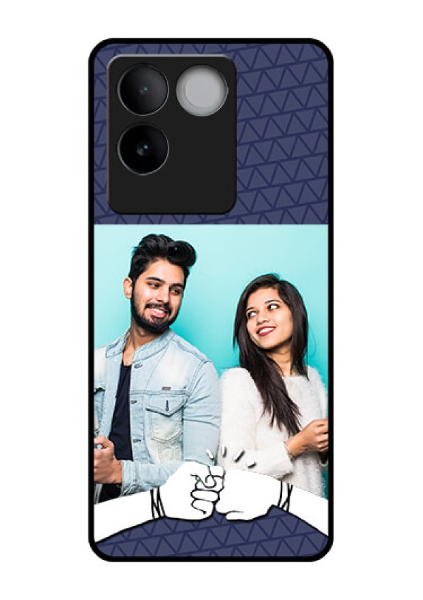 iQOO Z7 Pro 5G Custom Glass Phone Case - With Best Friends Design