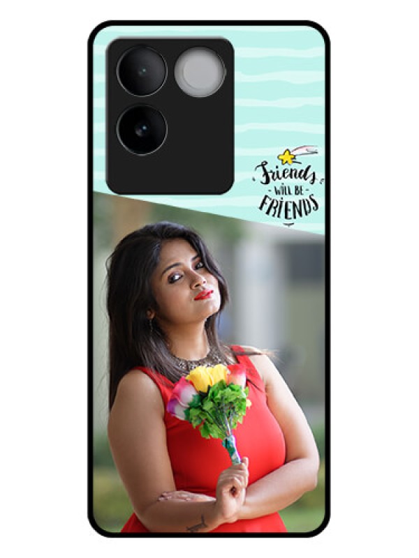 Custom iQOO Z7 Pro 5G Custom Glass Phone Case - Friends Picture Icon Design