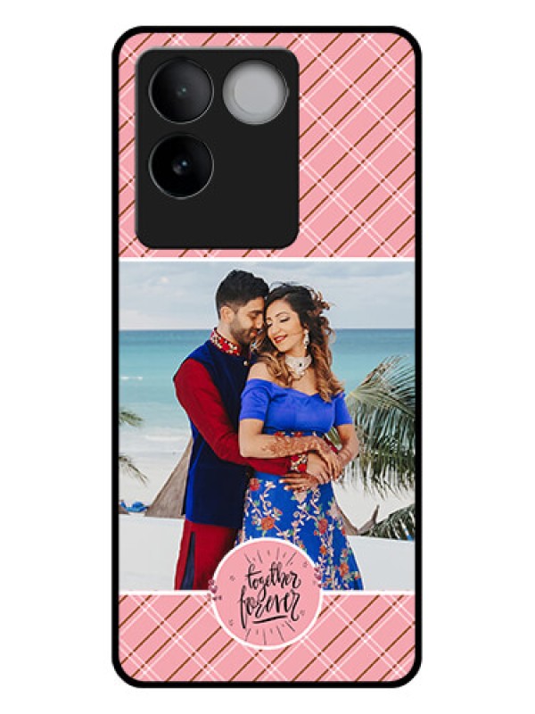 Custom iQOO Z7 Pro 5G Custom Glass Phone Case - Together Forever Design