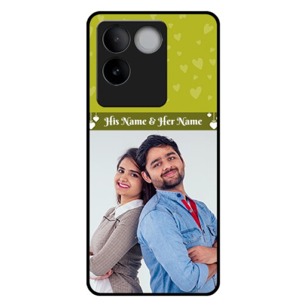 iQOO Z7 Pro 5G Custom Glass Phone Case - You & Me Heart Design