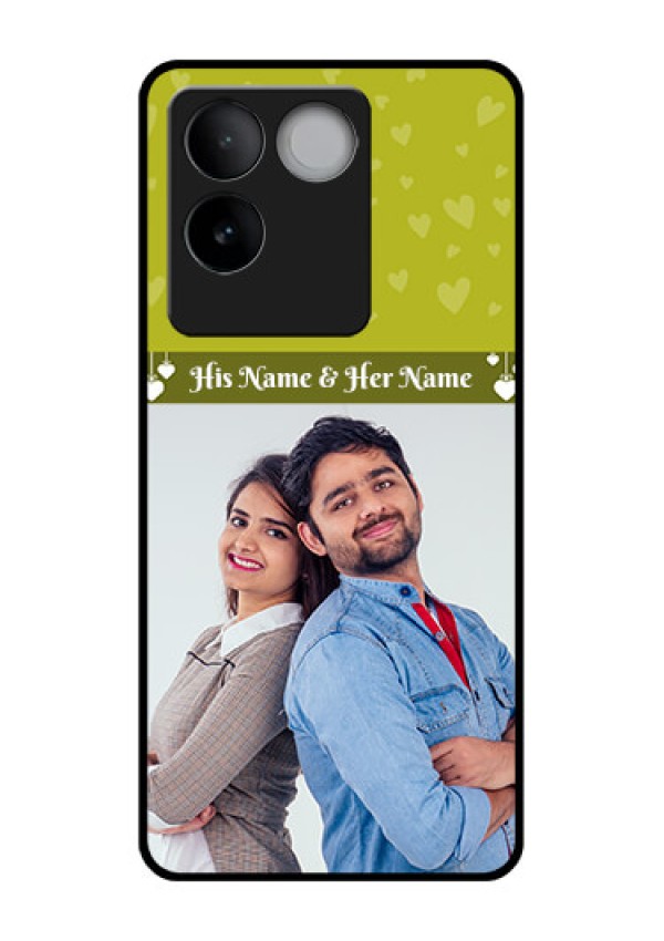 iQOO Z7 Pro 5G Custom Glass Phone Case - You & Me Heart Design