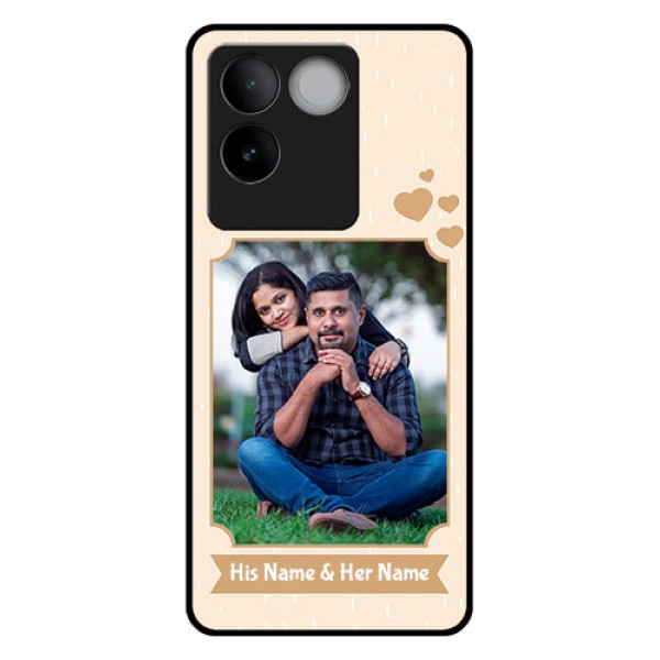 iQOO Z7 Pro 5G Custom Glass Phone Case - With Confetti Love Design