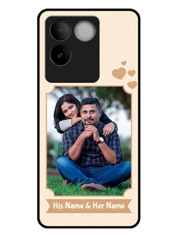 Custom iQOO Z7 Pro 5G Custom Glass Phone Case - With Confetti Love Design