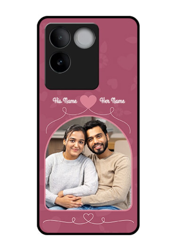 iQOO Z7 Pro 5G Custom Glass Phone Case - Love Floral Design