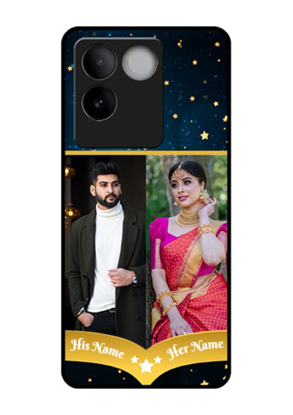 iQOO Z7 Pro 5G Custom Glass Phone Case - Galaxy Stars Backdrop Design