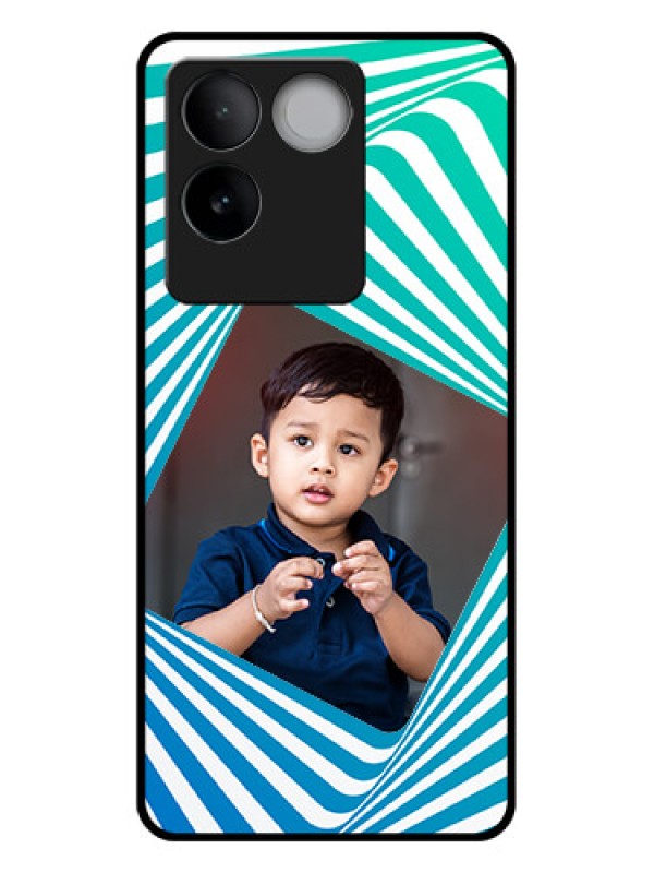 Custom iQOO Z7 Pro 5G Custom Glass Phone Case - Abstract Spiral Design