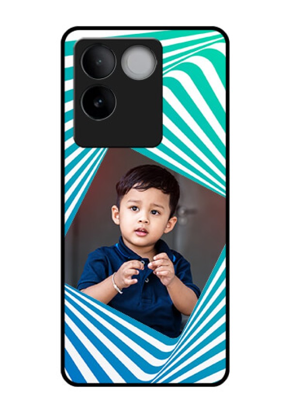 iQOO Z7 Pro 5G Custom Glass Phone Case - Abstract Spiral Design