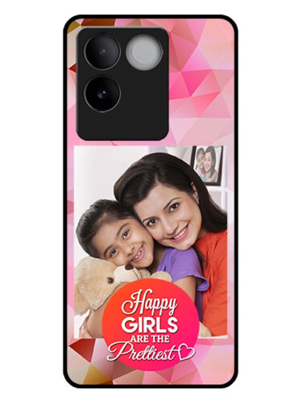 Custom iQOO Z7 Pro 5G Custom Glass Phone Case - Abstract Triangle Design