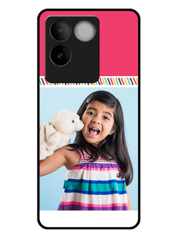 Custom iQOO Z7 Pro 5G Custom Glass Phone Case - Line Art Design