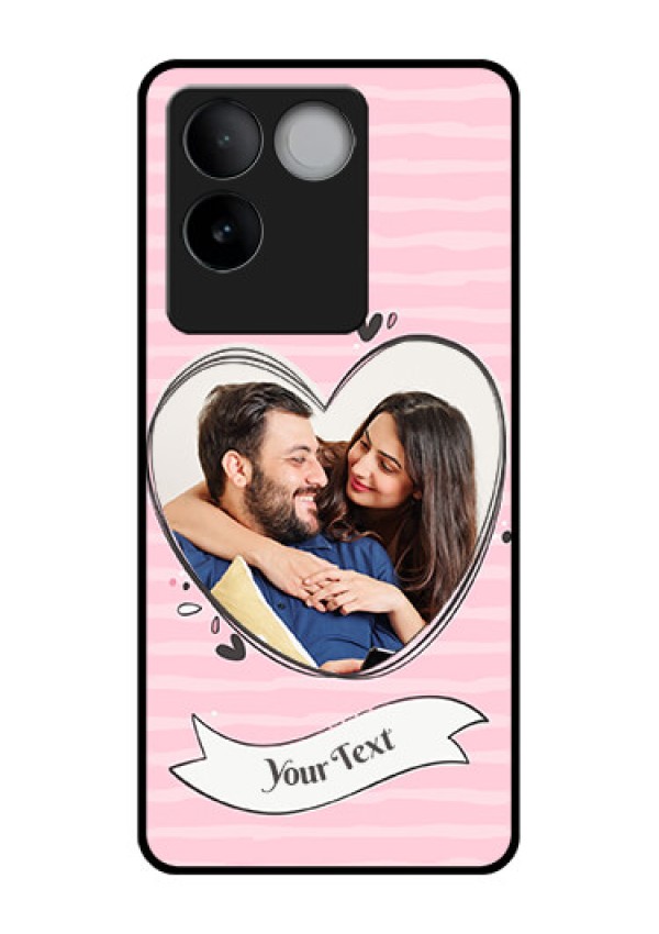iQOO Z7 Pro 5G Custom Glass Phone Case - Vintage Heart Design