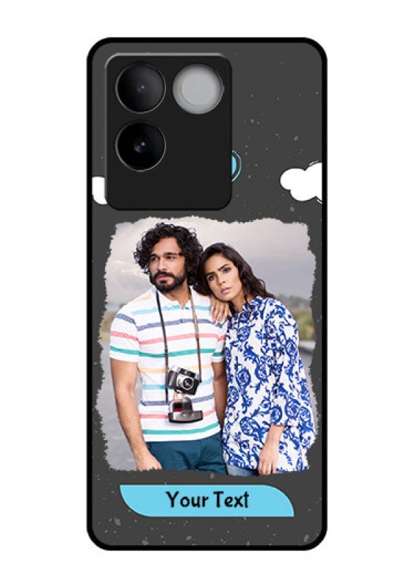 iQOO Z7 Pro 5G Custom Glass Phone Case - Splashes With Love Doodles Design