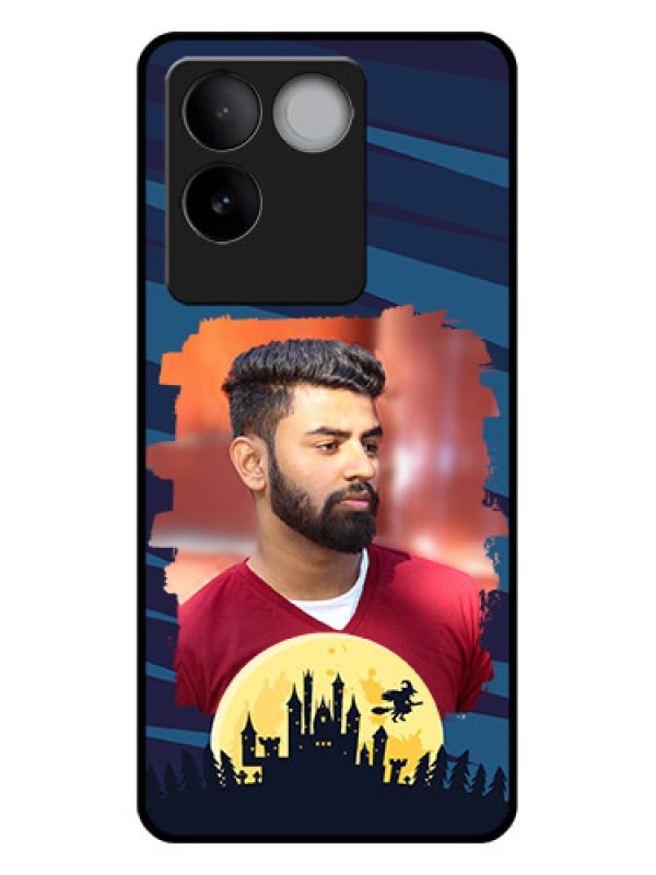 Custom iQOO Z7 Pro 5G Custom Glass Phone Case - Halloween Witch Design