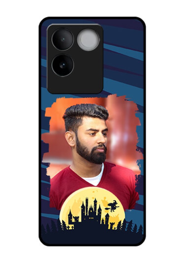 iQOO Z7 Pro 5G Custom Glass Phone Case - Halloween Witch Design