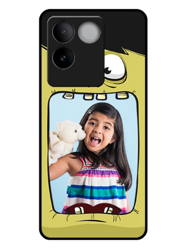 Custom iQOO Z7 Pro 5G Custom Glass Phone Case - Cartoon Monster Back Case Design