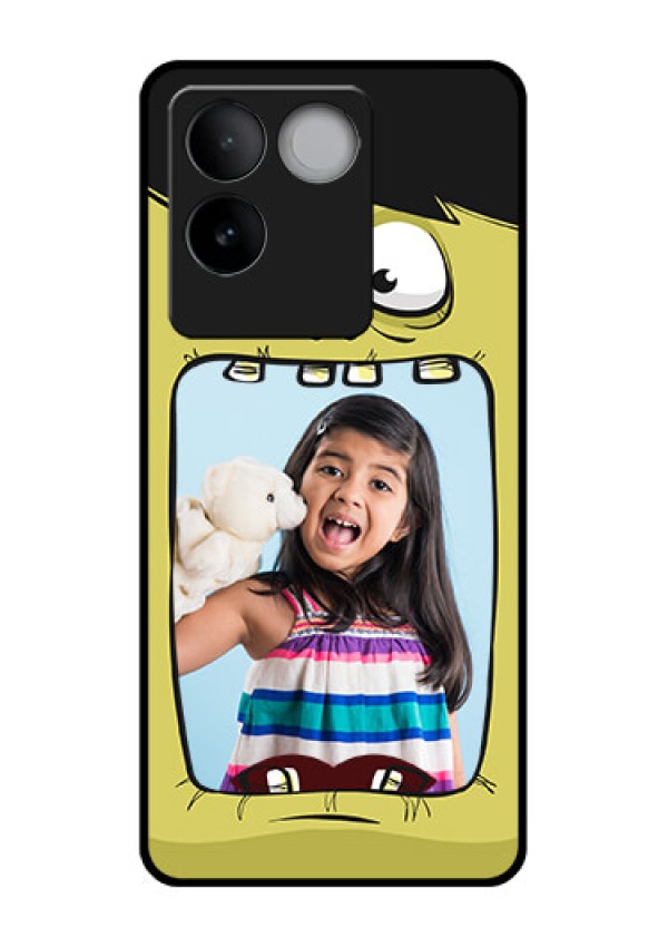 iQOO Z7 Pro 5G Custom Glass Phone Case - Cartoon Monster Back Case Design