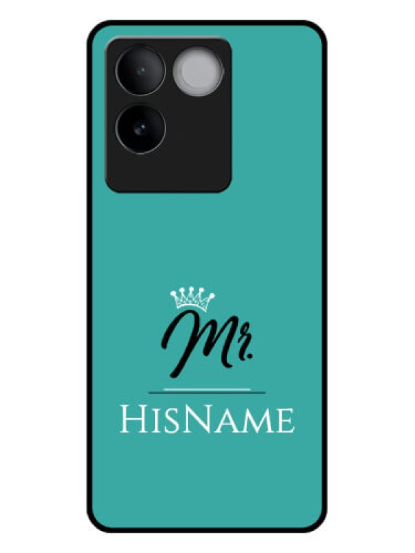 Custom iQOO Z7 Pro 5G Custom Glass Phone Case - Mr With Name Design