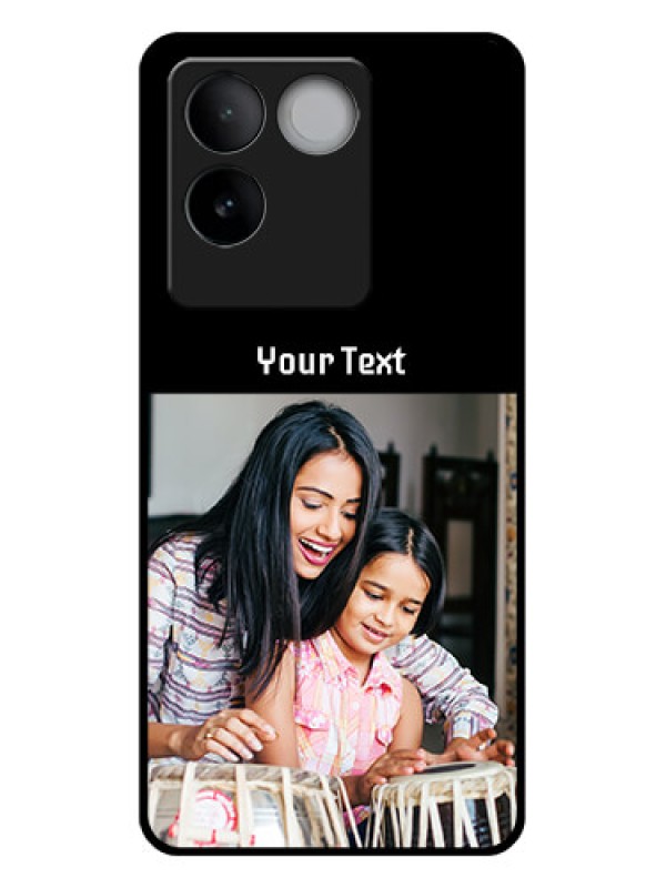 Custom iQOO Z7 Pro 5G Custom Glass Phone Case - Photo With Name Design