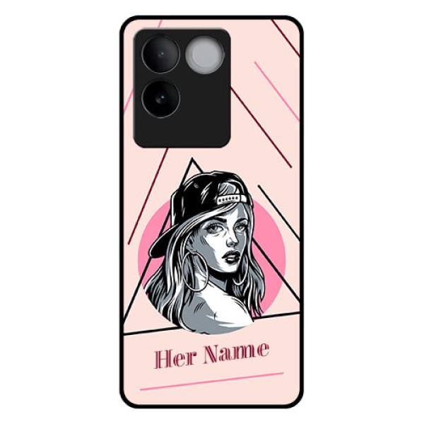 iQOO Z7 Pro 5G Custom Glass Phone Case - Rockstar Girl Design
