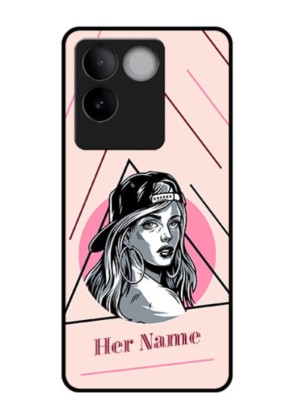 iQOO Z7 Pro 5G Custom Glass Phone Case - Rockstar Girl Design