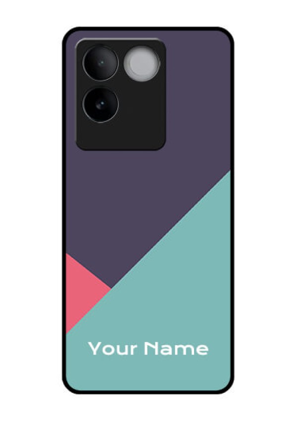 iQOO Z7 Pro 5G Custom Glass Phone Case - Tri Color Abstract Design