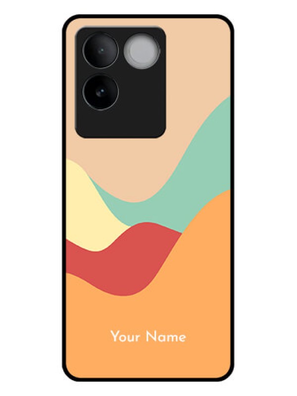 Custom iQOO Z7 Pro 5G Custom Glass Phone Case - Ocean Waves Multi - Colour Design