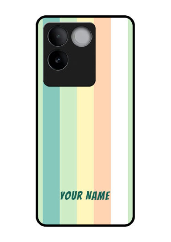 iQOO Z7 Pro 5G Custom Glass Phone Case - Multi - Colour Stripes Design