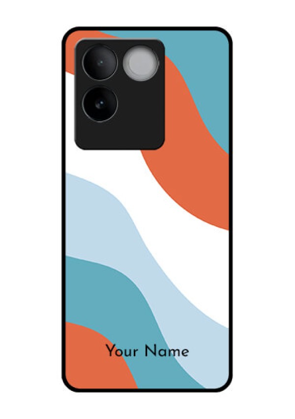 iQOO Z7 Pro 5G Custom Glass Phone Case - Coloured Waves Design