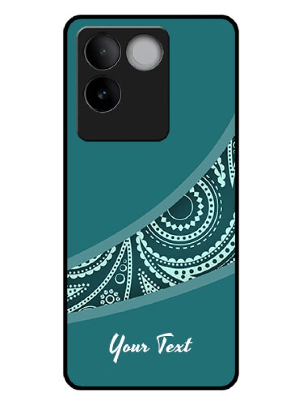 Custom iQOO Z7 Pro 5G Custom Glass Phone Case - Semi Visible Floral Design