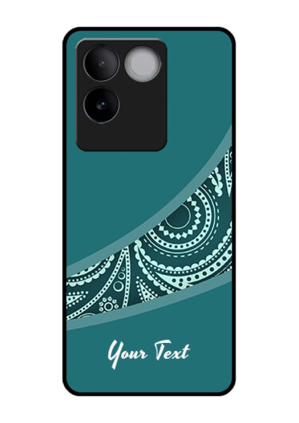 iQOO Z7 Pro 5G Custom Glass Phone Case - Semi Visible Floral Design
