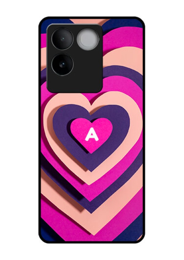 iQOO Z7 Pro 5G Custom Glass Phone Case - Cute Heart Pattern Design