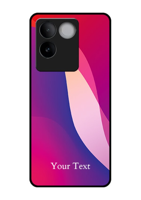 iQOO Z7 Pro 5G Custom Glass Phone Case - Digital Abstract Overlap Design