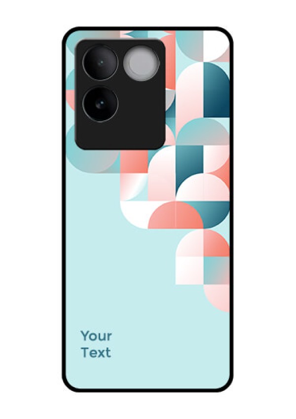 iQOO Z7 Pro 5G Custom Glass Phone Case - Stylish Semi - Circle Pattern Design