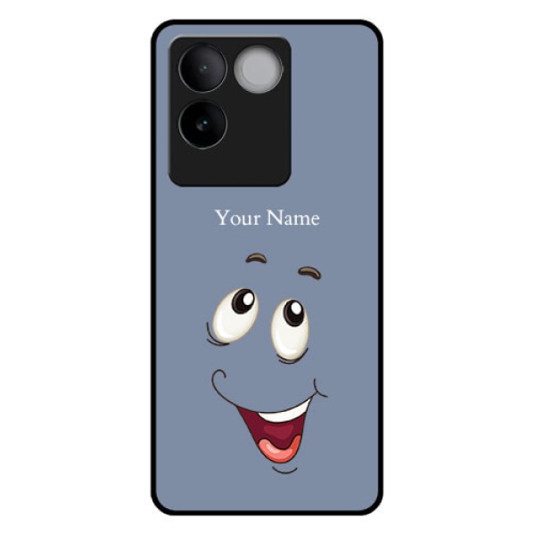 iQOO Z7 Pro 5G Custom Glass Phone Case - Laughing Cartoon Face Design iQOO Z7 Pro 5G Custom Glass Phone Case - Laughing Cartoon Face Design
