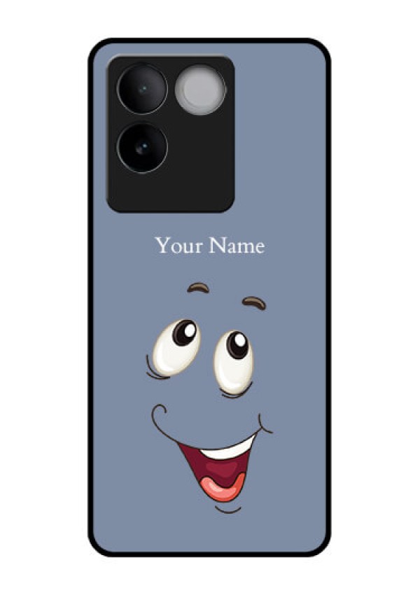 iQOO Z7 Pro 5G Custom Glass Phone Case - Laughing Cartoon Face Design